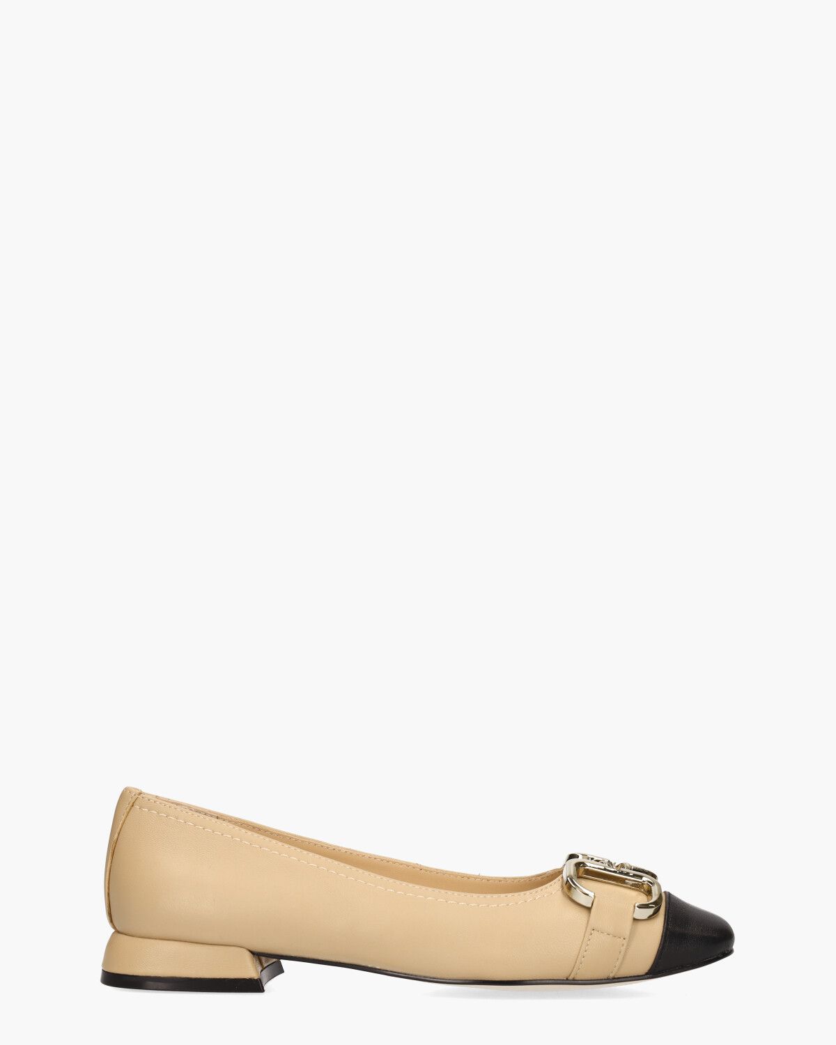 Winola Beige/Zwart Damesballerina's