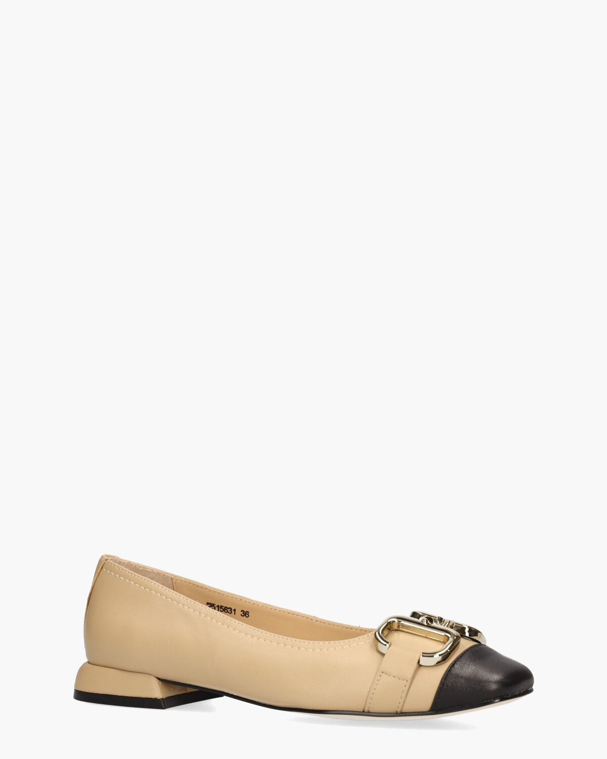 Winola Beige/Zwart Damesballerina's