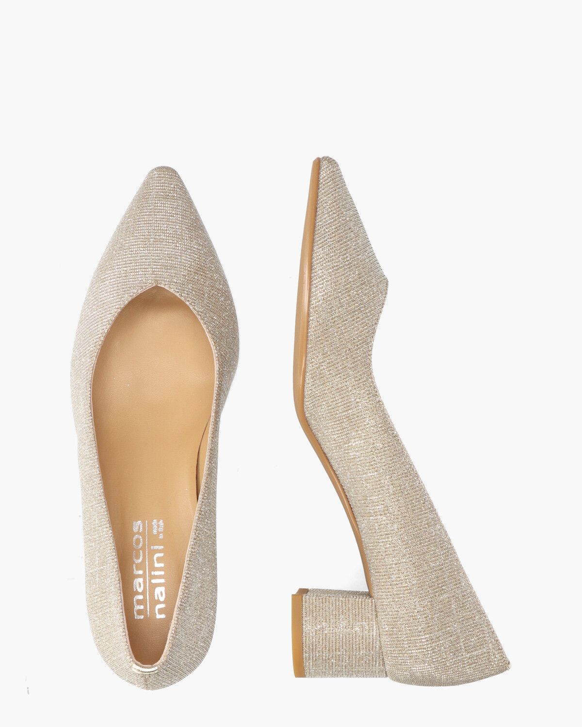 23E065 Beige/Goud Damespumps