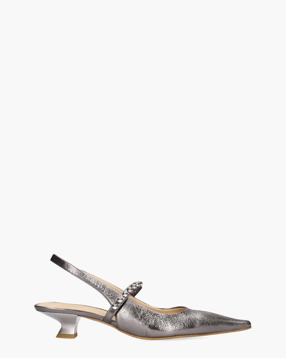 3039 Zilvergrijs Dames Slingbackpumps