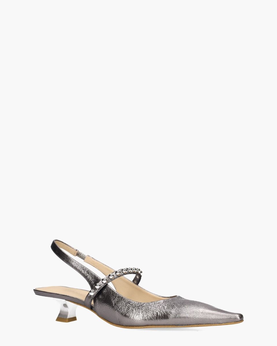 3039 Zilvergrijs Dames Slingbackpumps