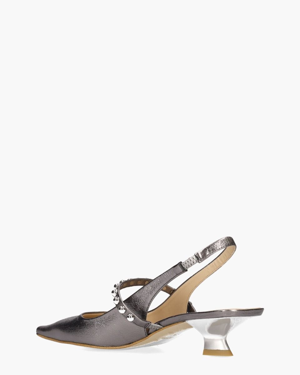 3039 Zilvergrijs Dames Slingbackpumps