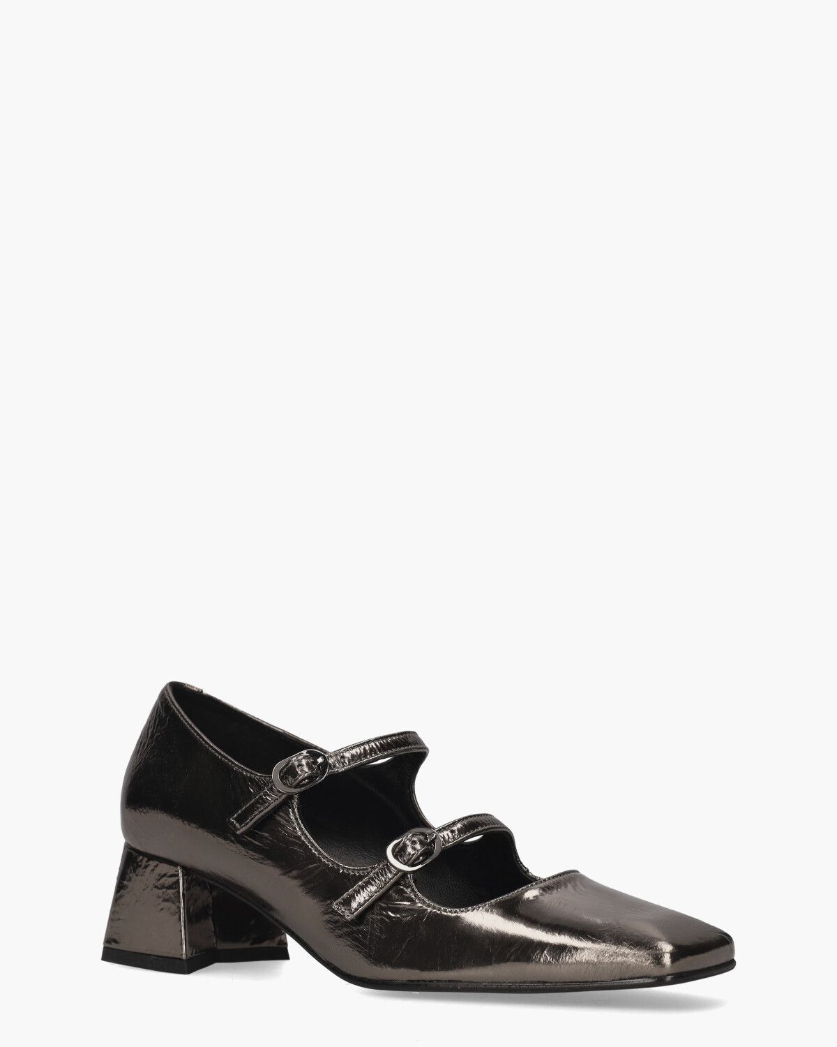 2896 Zilvergrijs Dames Gespschoenen