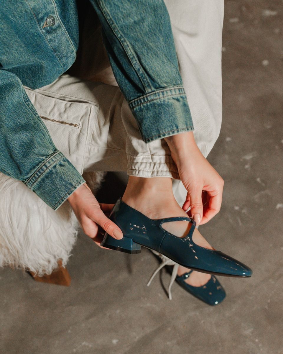 Cardiff Grijsblauw Damesloafers