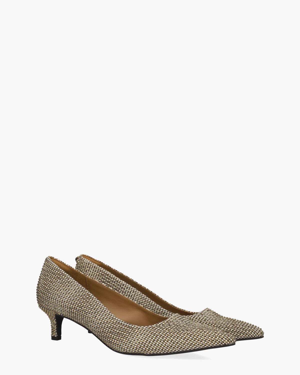 Kensington Flexi Court Heel Bruin/Brons Damespumps