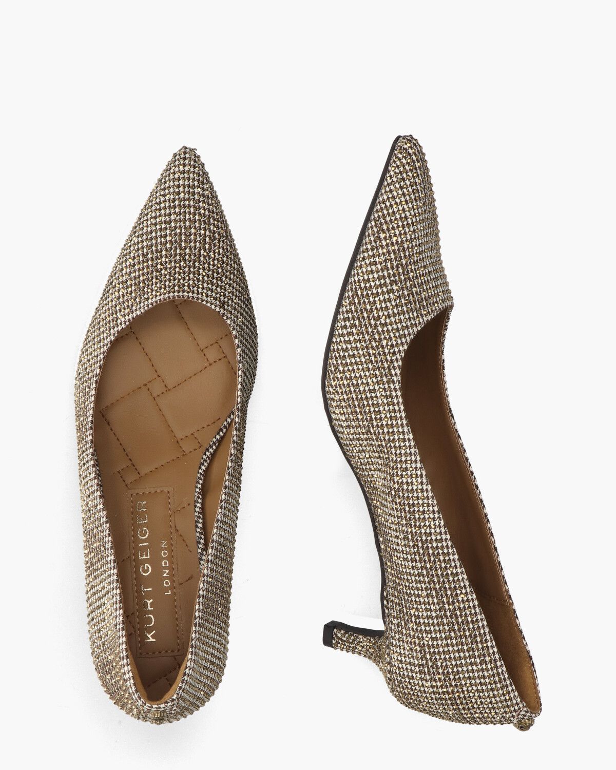 Kensington Flexi Court Heel Bruin/Brons Damespumps