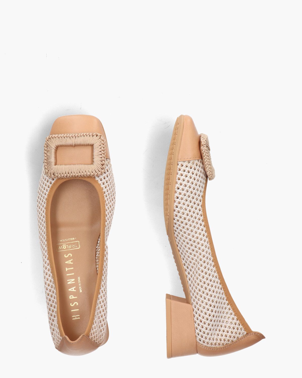 BHV243335 Lichtbruin/Off-White Damesloafers