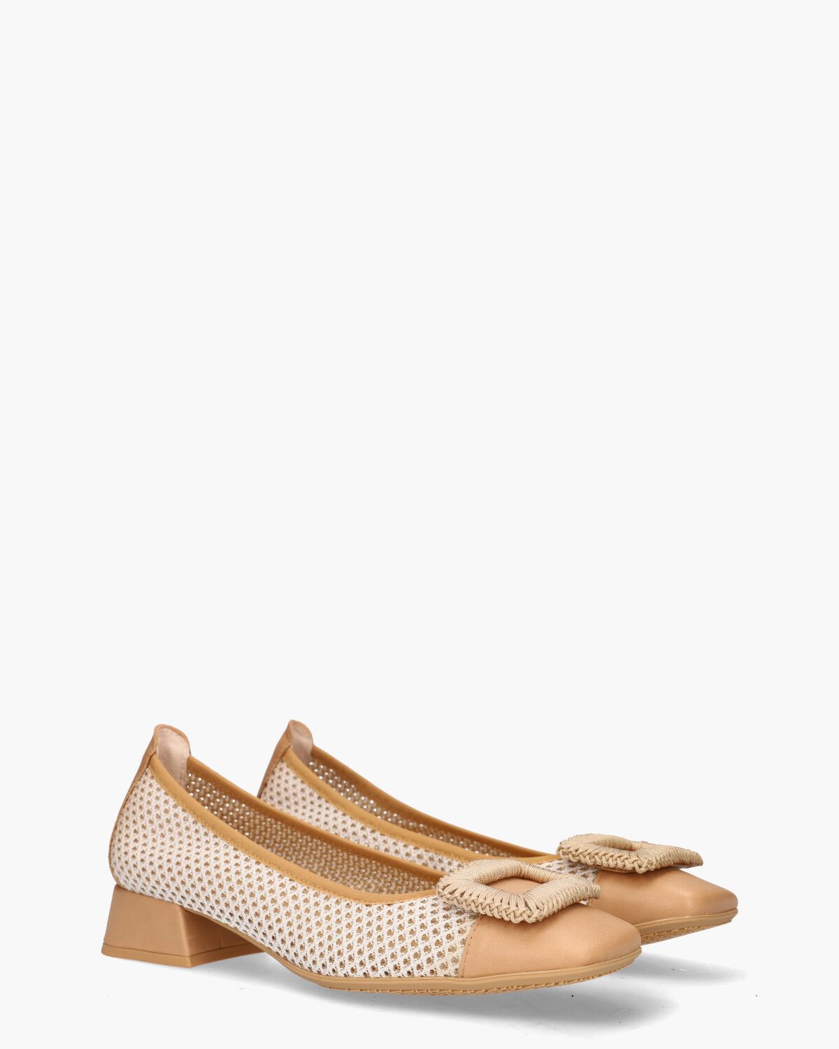 BHV243335 Lichtbruin/Off-White Damesloafers
