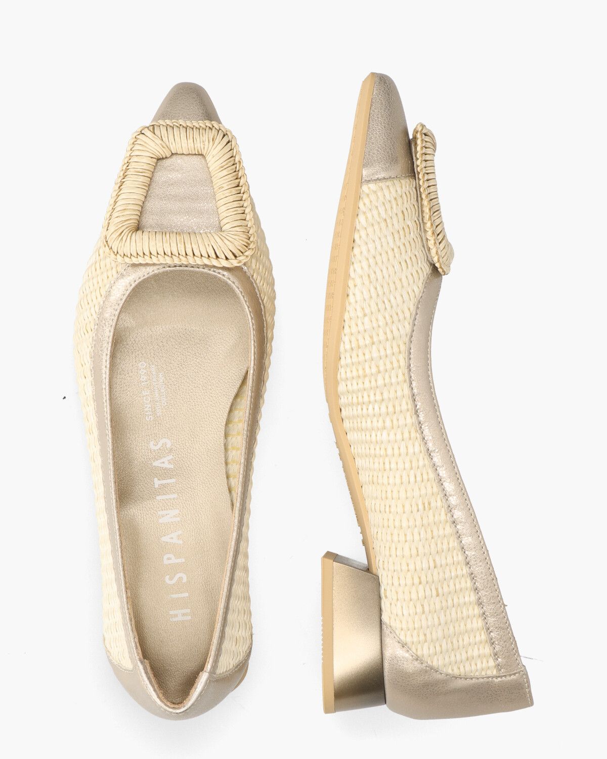 RHV254081 Off-White/Goud Damespumps