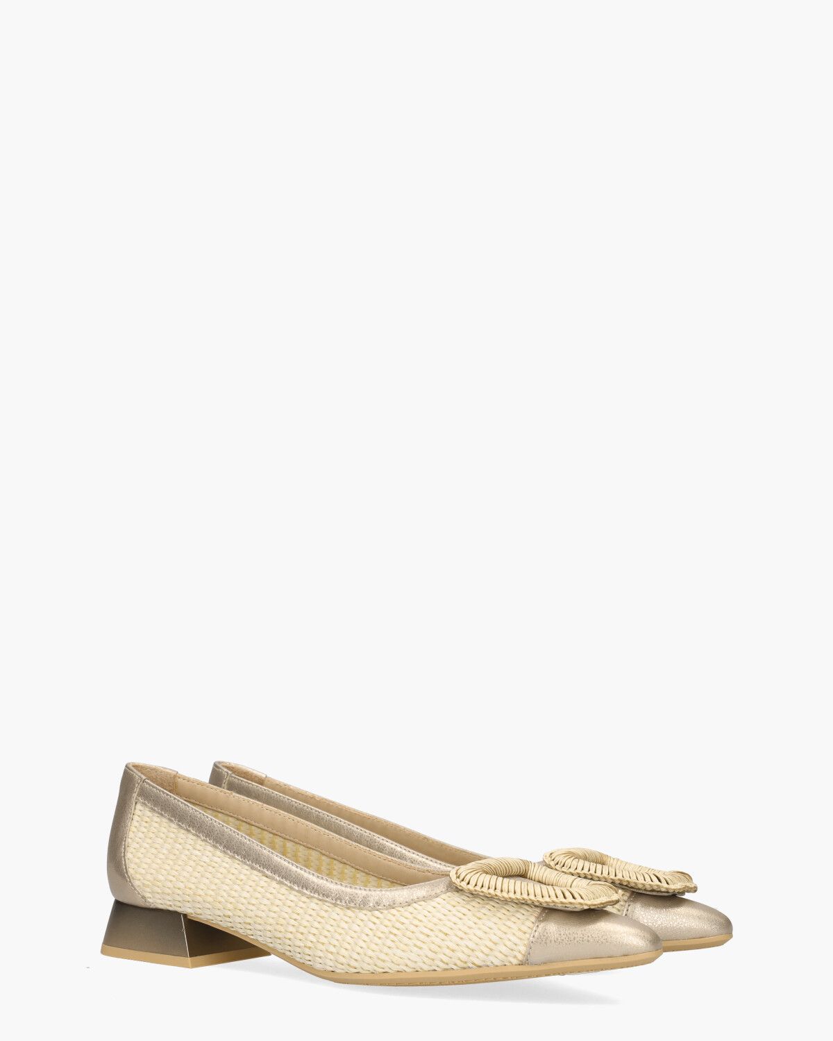 RHV254081 Off-White/Goud Damespumps