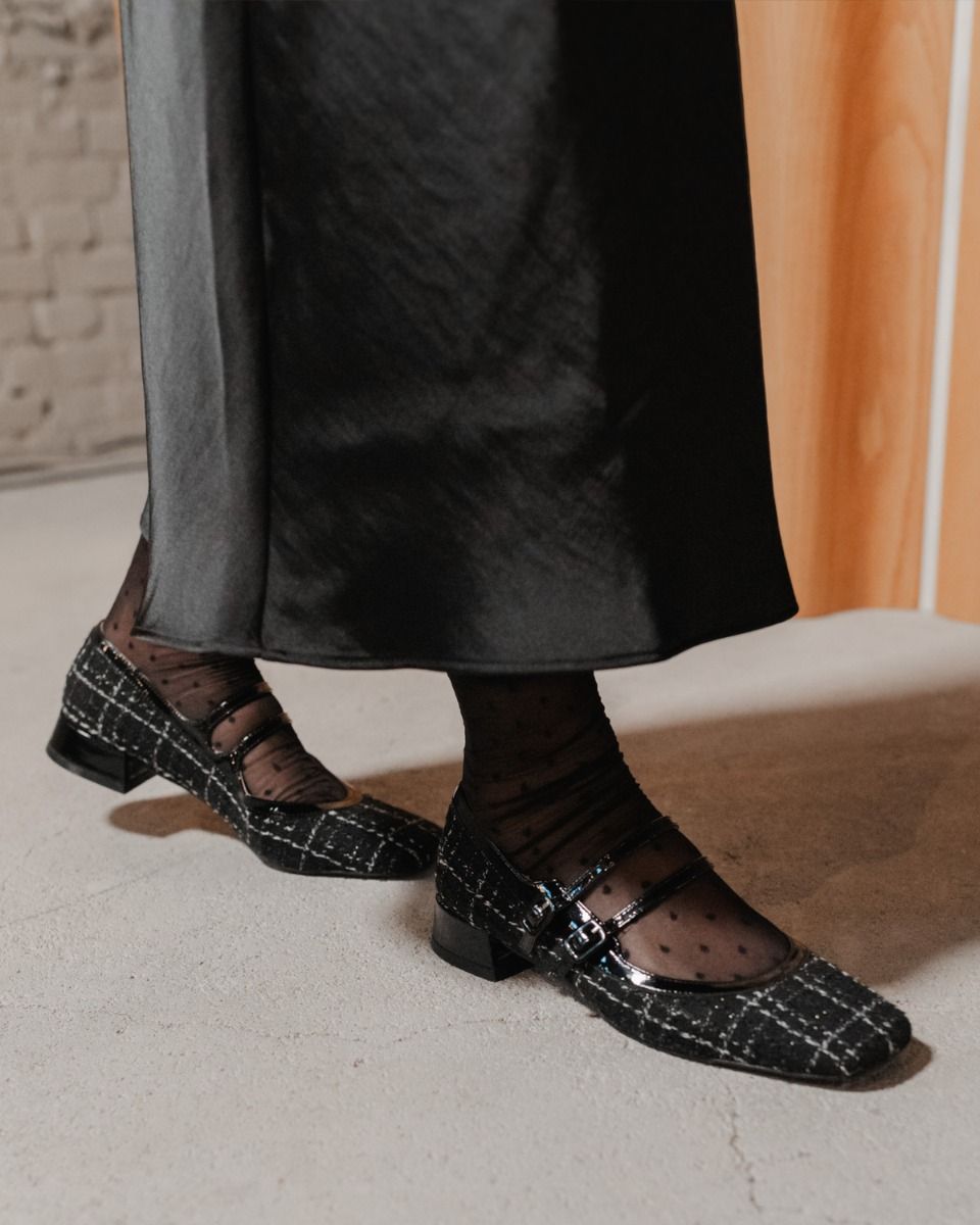 Cardiff Zwart/Wit Damesloafers