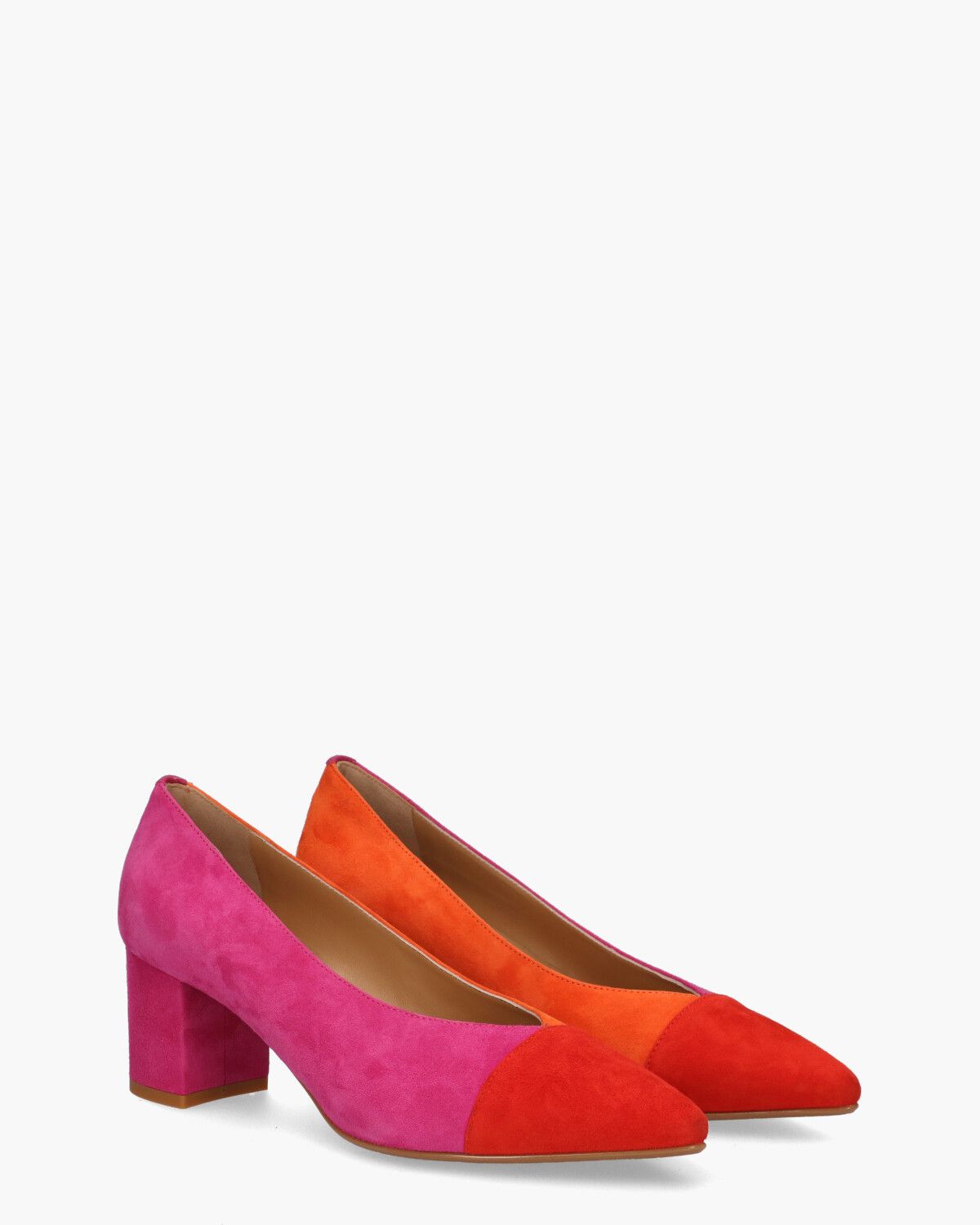 19I110 Rood/Oranje/Roze Damespumps