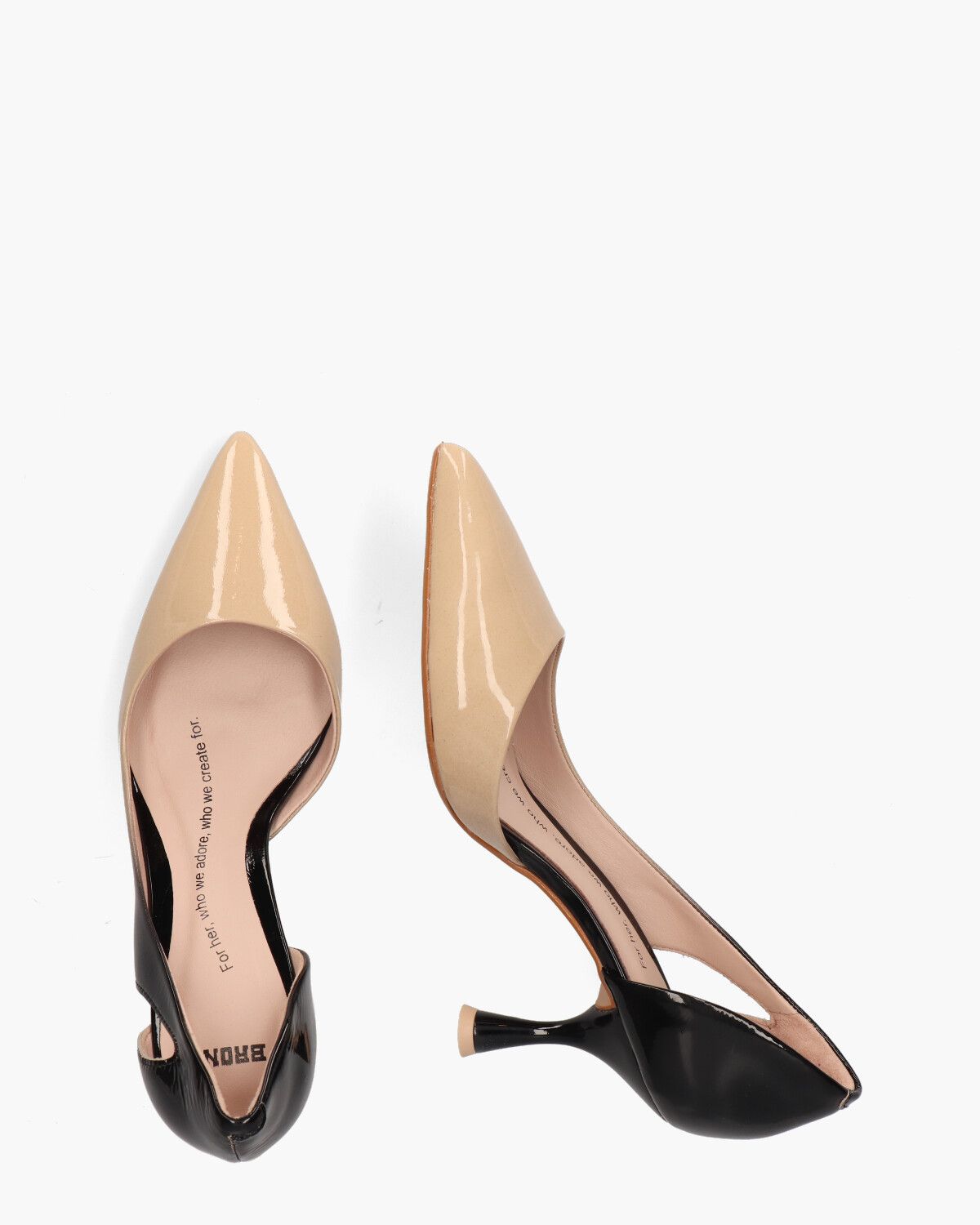New Vivian Beige/Zwart Damespumps
