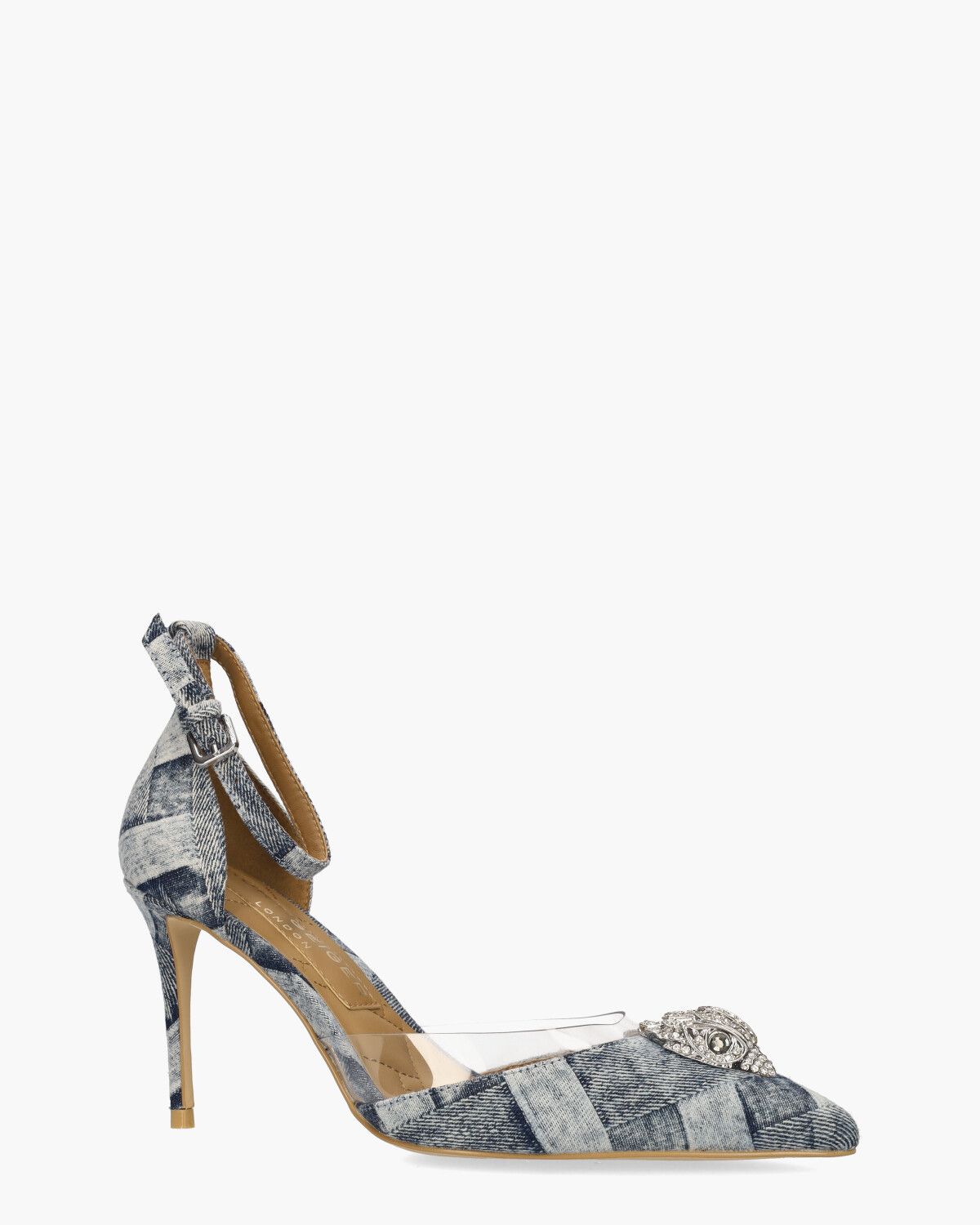 Belgravia Vinyl High Heel Jeansblauw Damespumps
