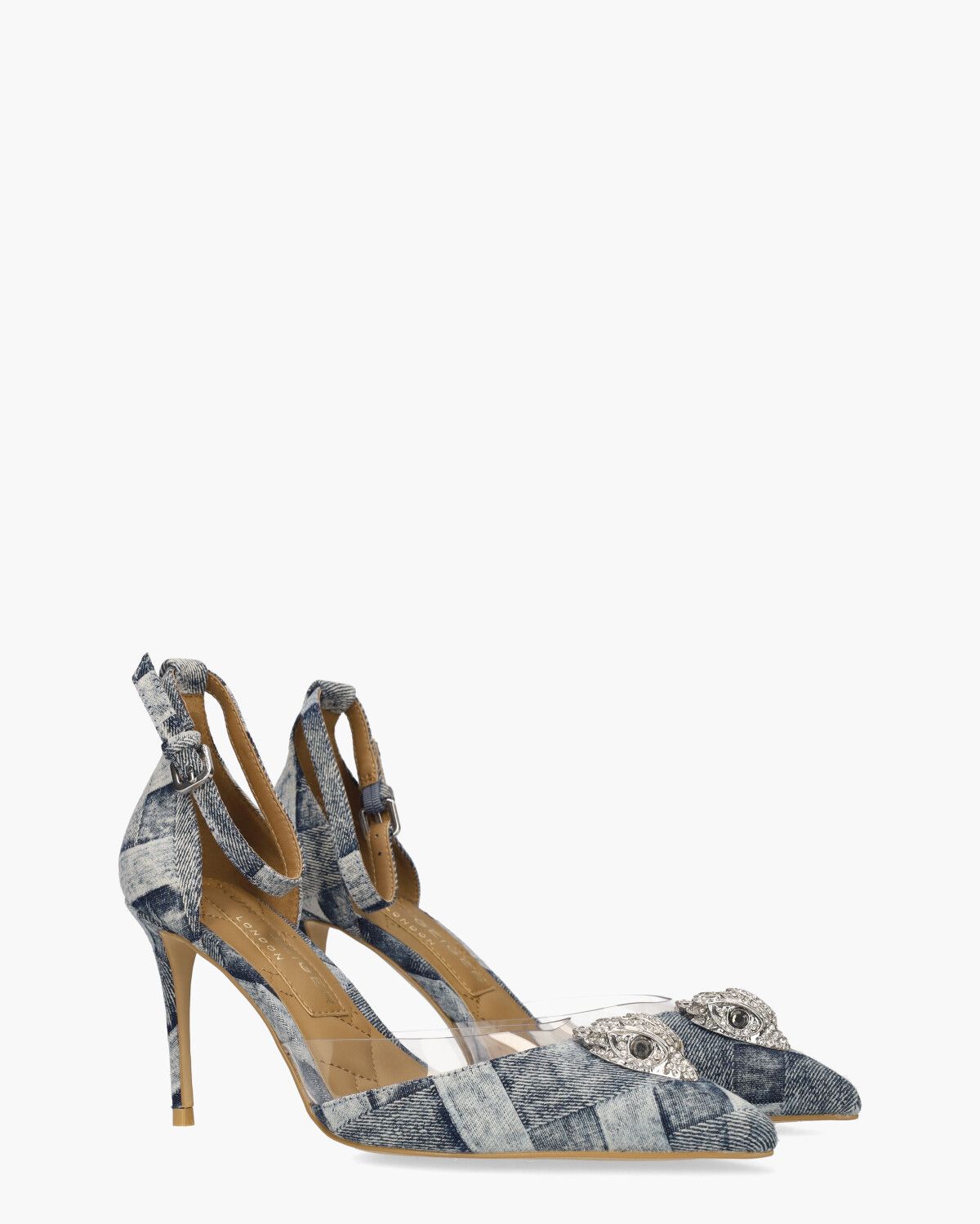 Belgravia Vinyl High Heel Jeansblauw Damespumps