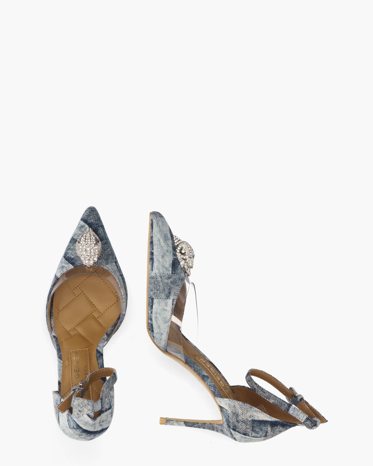 Belgravia Vinyl High Heel Jeansblauw Damespumps