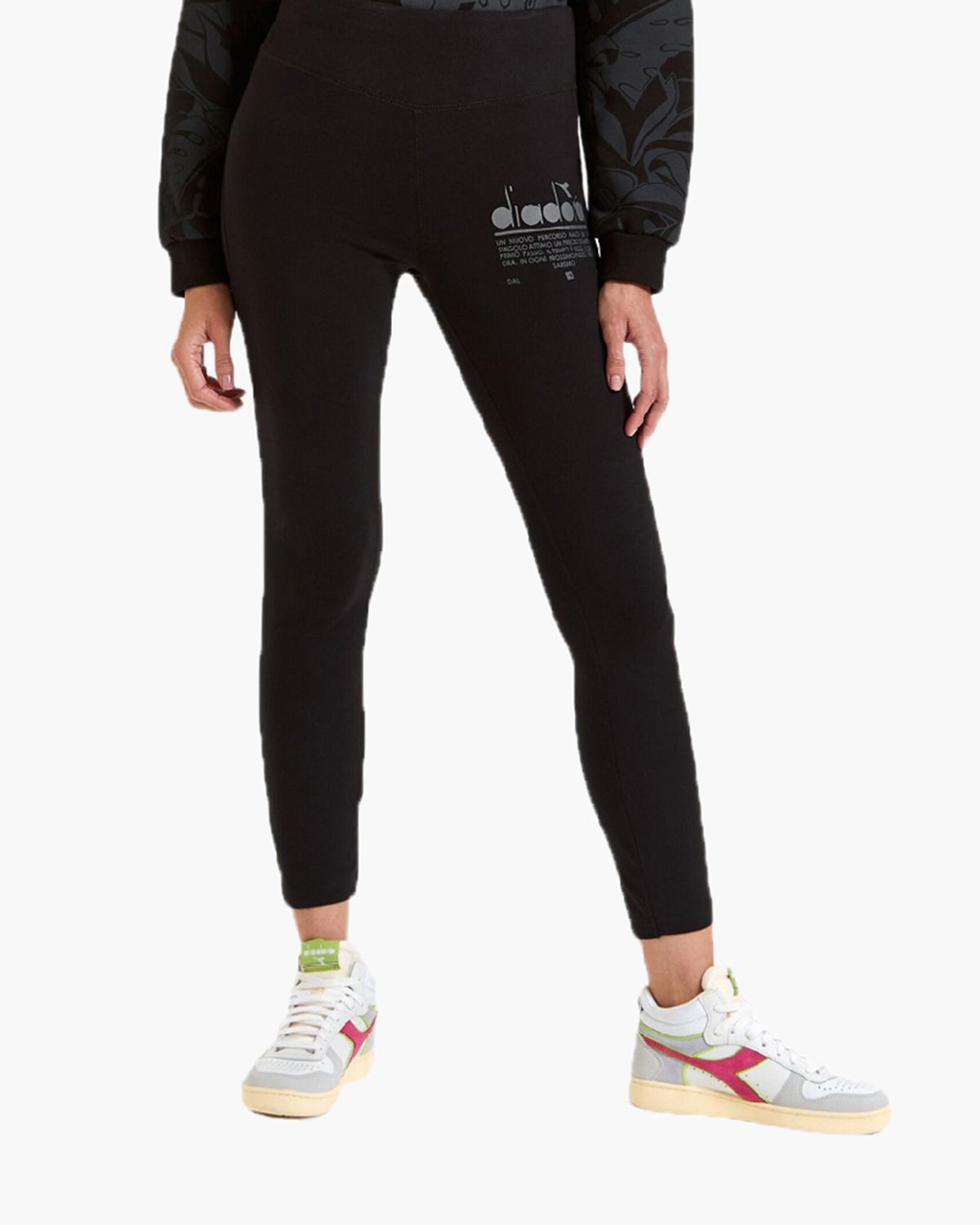 L. Leggings Manifesto Zwart Damesleggings