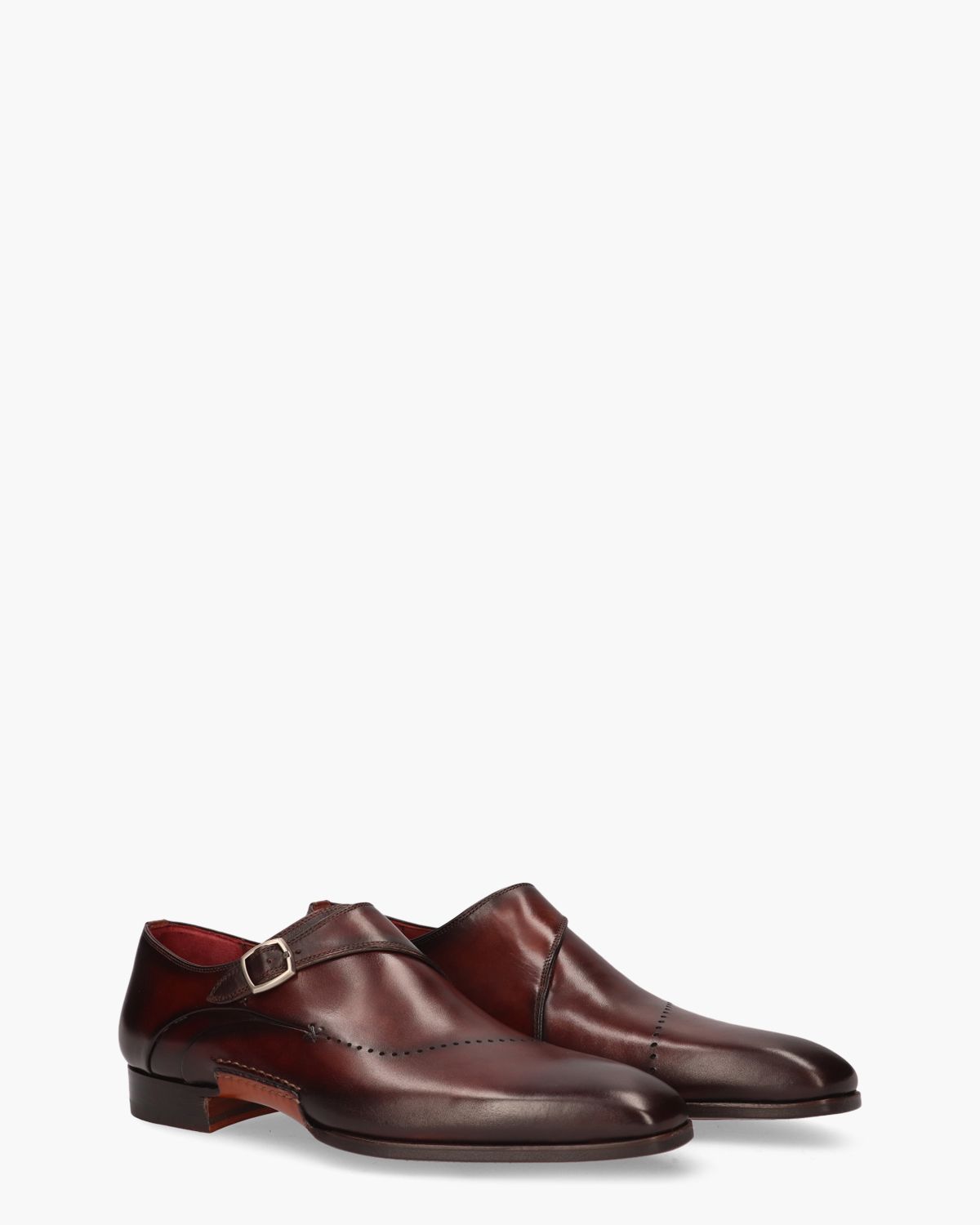23121 Bruin Heren Gespschoenen