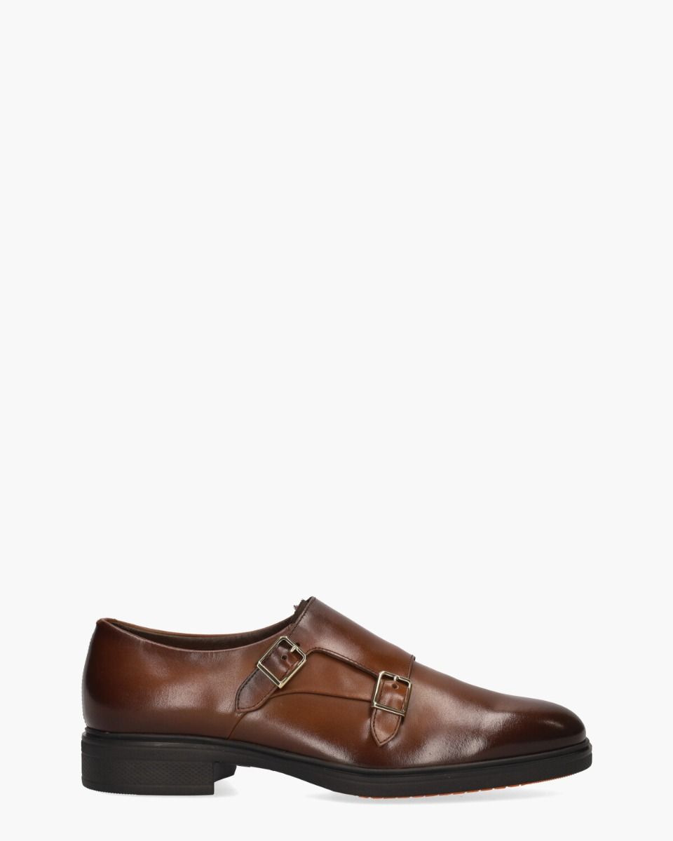 18949 Cognac Heren Gespschoenen