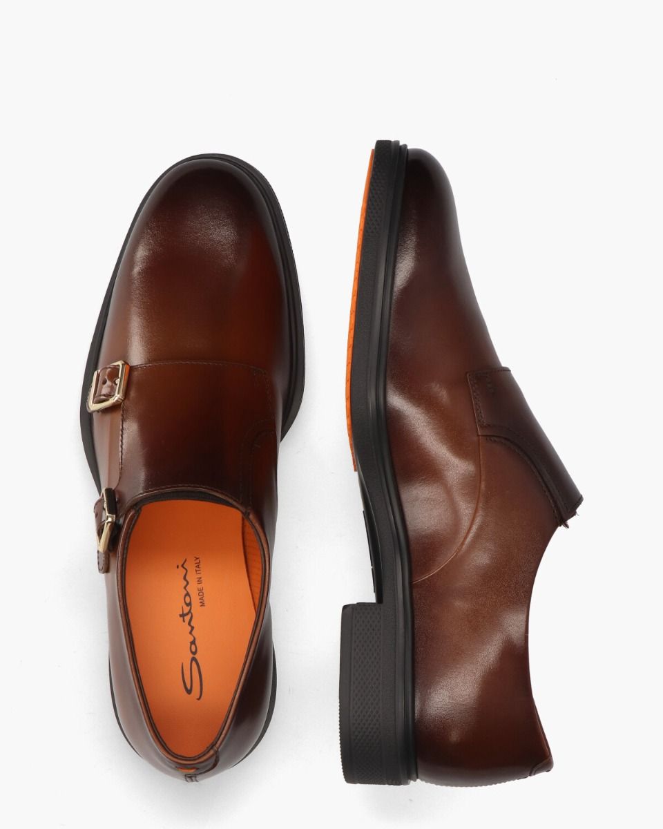 18949 Cognac Heren Gespschoenen