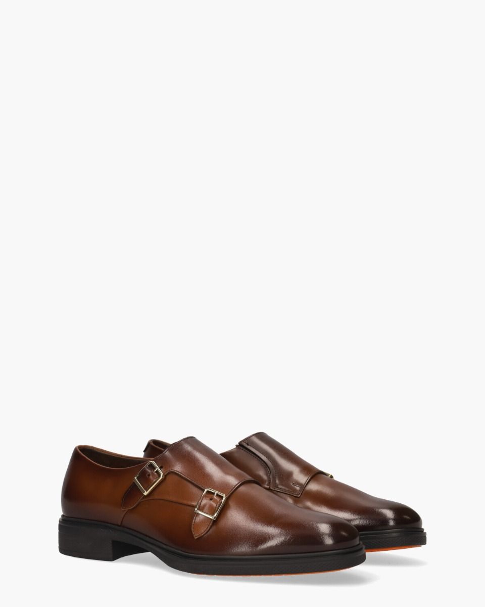 18949 Cognac Heren Gespschoenen
