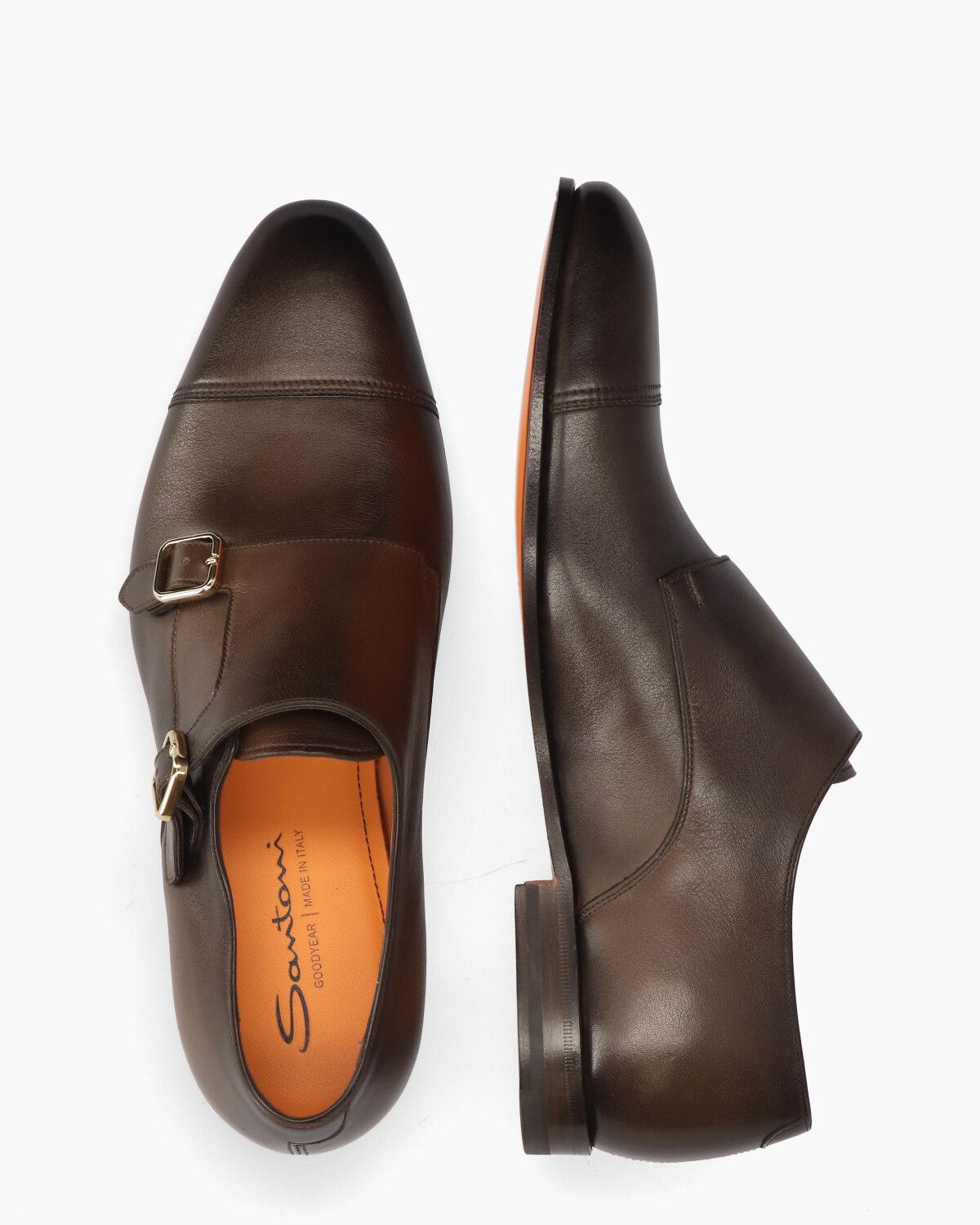 17805 Donkerbruin Heren Gespschoenen