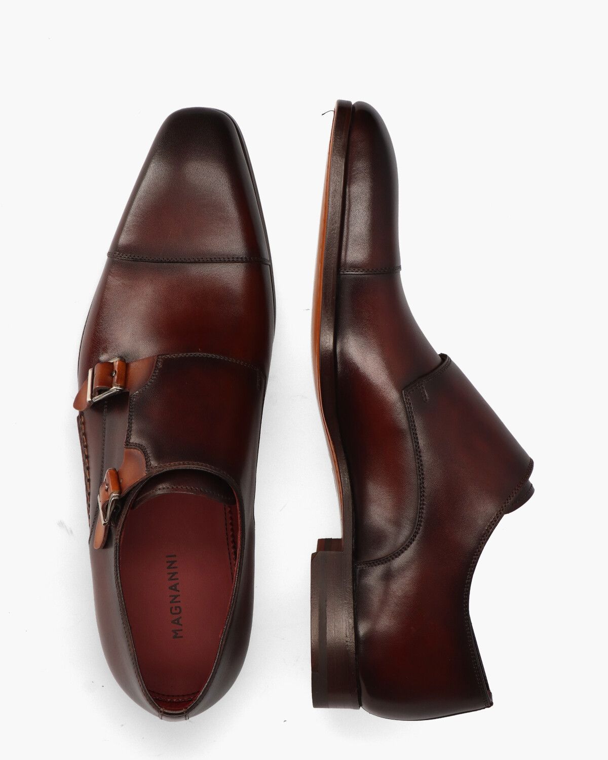 23874 Bruin Heren Gespschoenen
