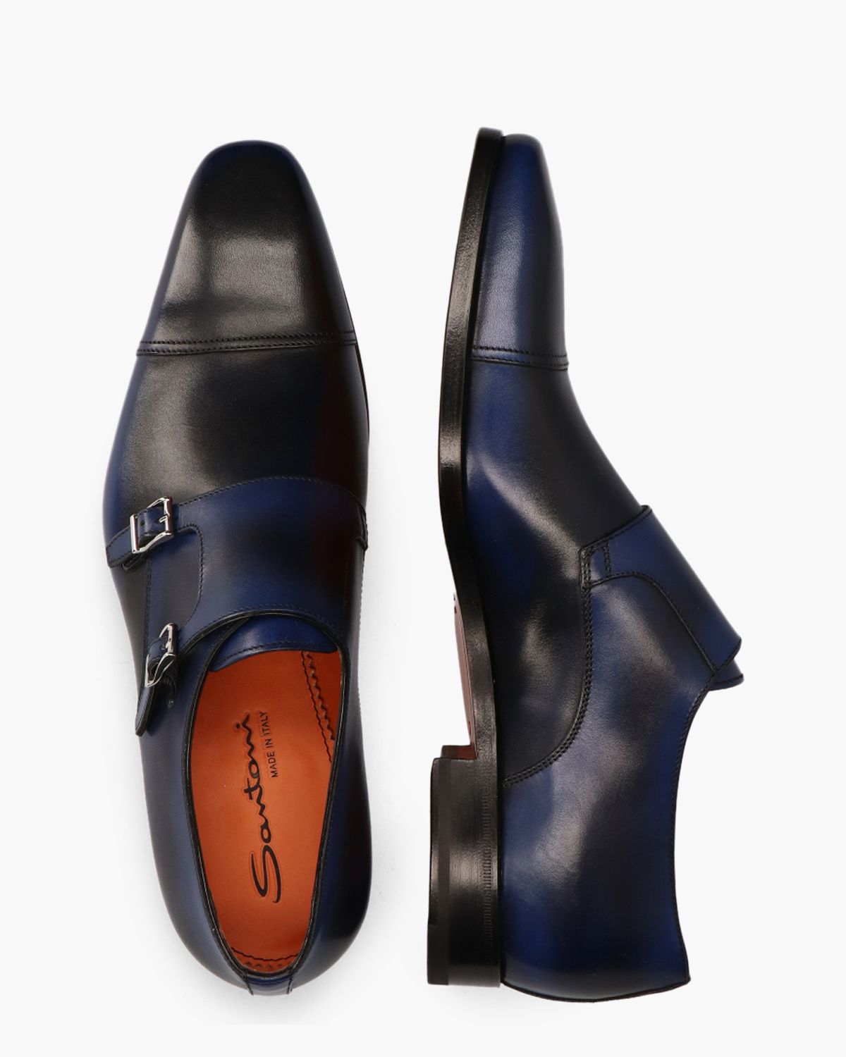 10053 Blauw Heren Gespschoenen