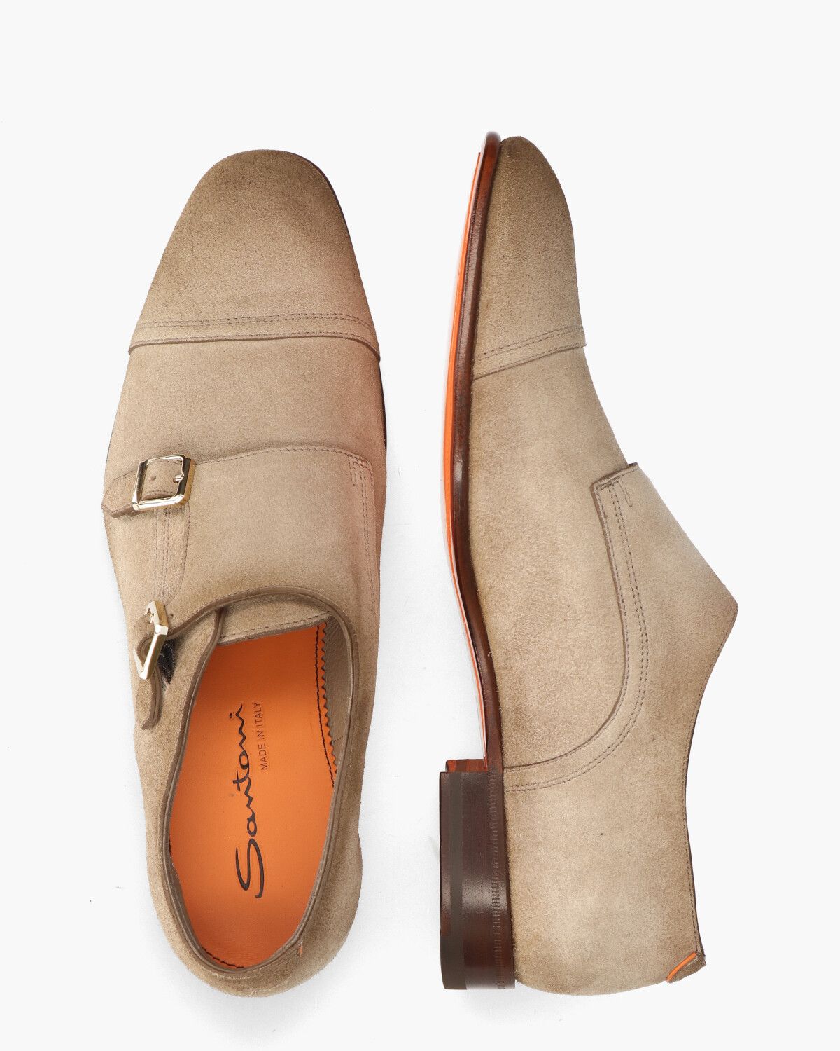19027 Beige Heren Gespschoenen