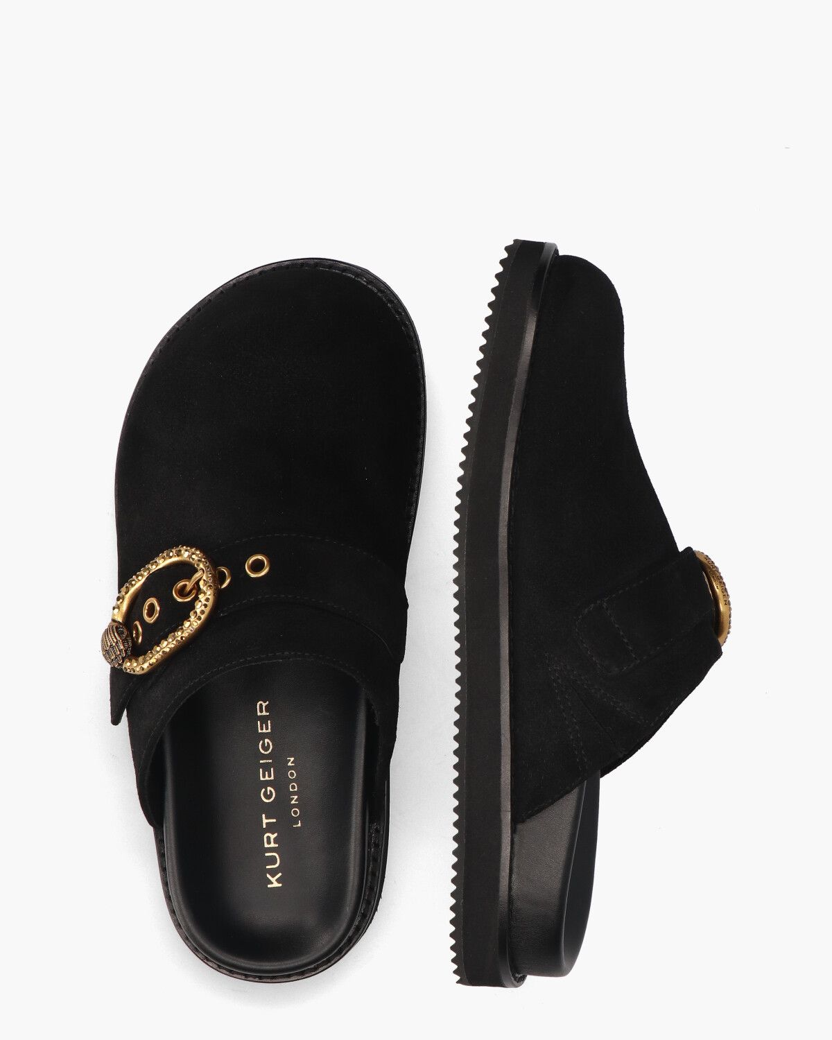 Mayfair Flat Mule Zwart Damesslippers