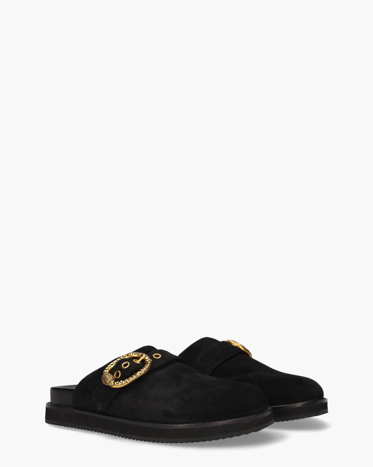 Mayfair Flat Mule Zwart Damesslippers