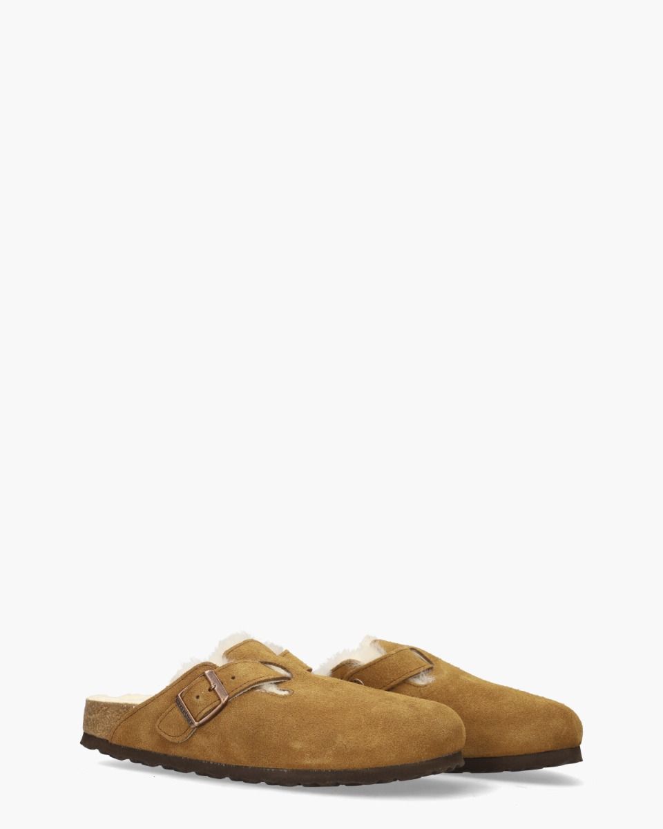 Boston Shearling Cognac Damesslippers