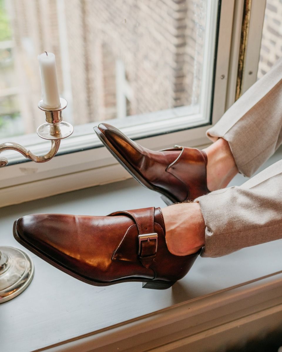 23040 Donkerbruin Heren Gespschoenen