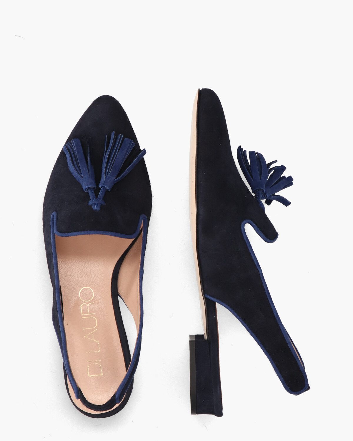 1788 Donkerblauw Slingbackloafers
