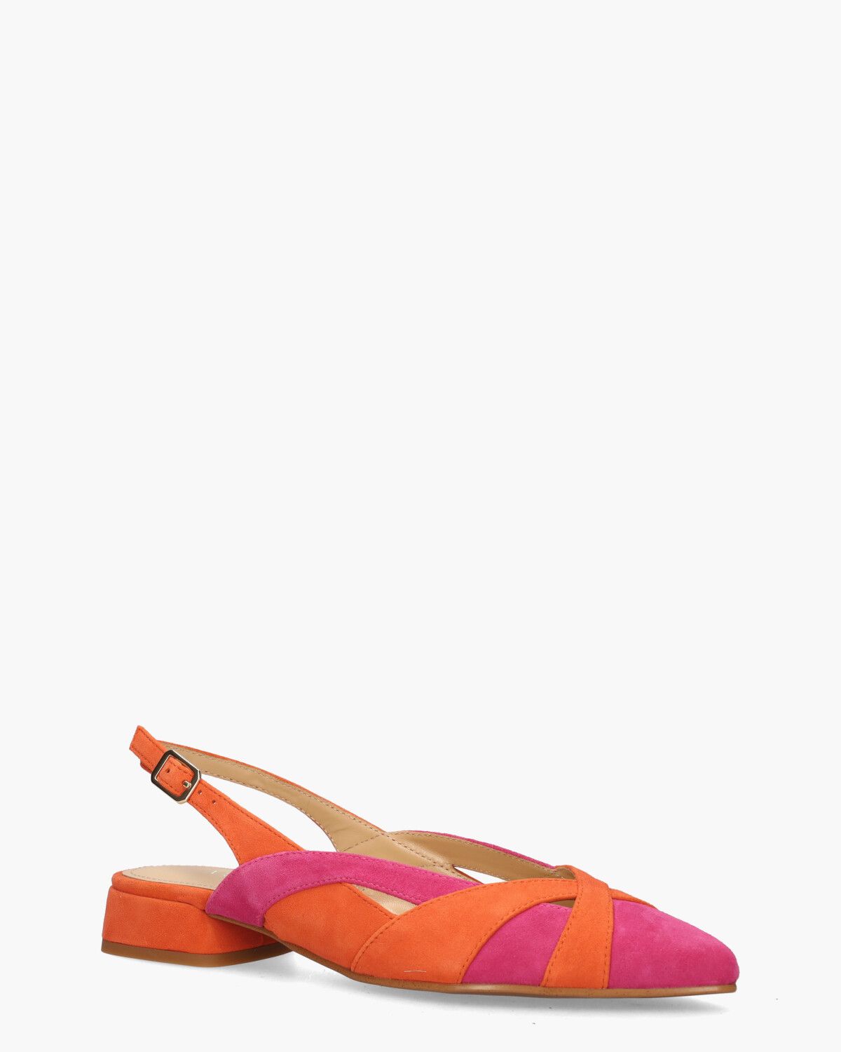 Anouk-Ma Oranje/Roze Dames Slingbackpumps