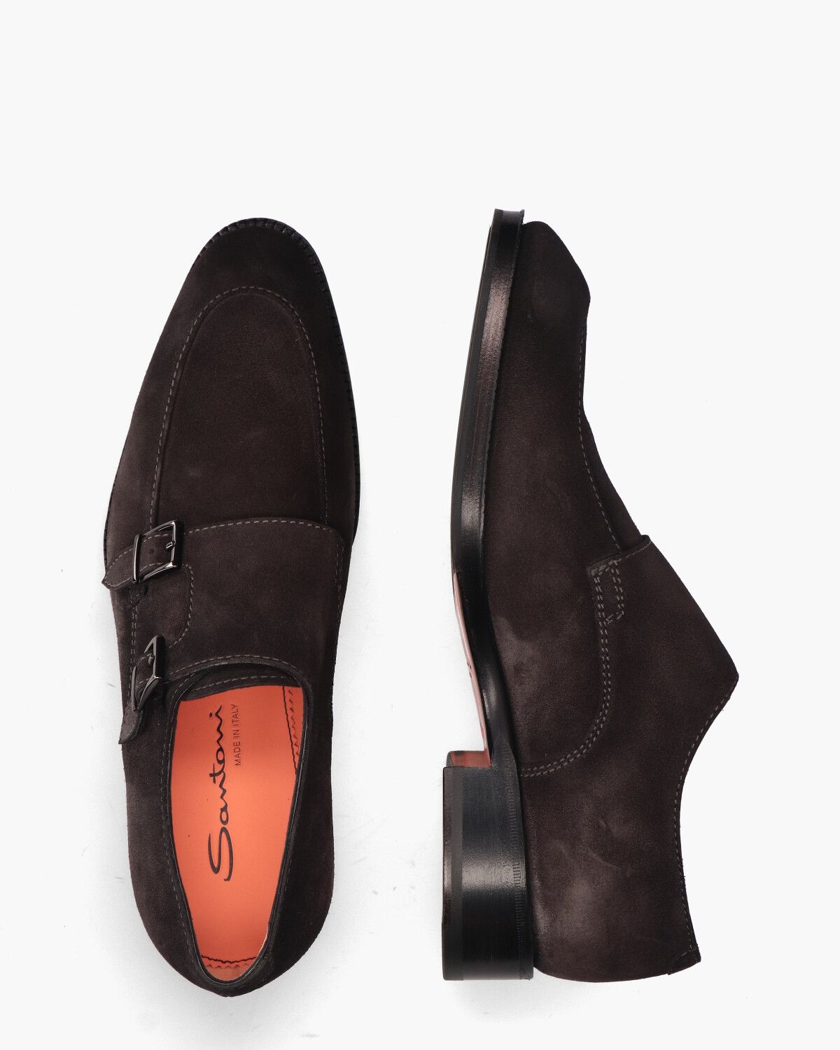 18096 Donkerbruin Heren Gespschoenen