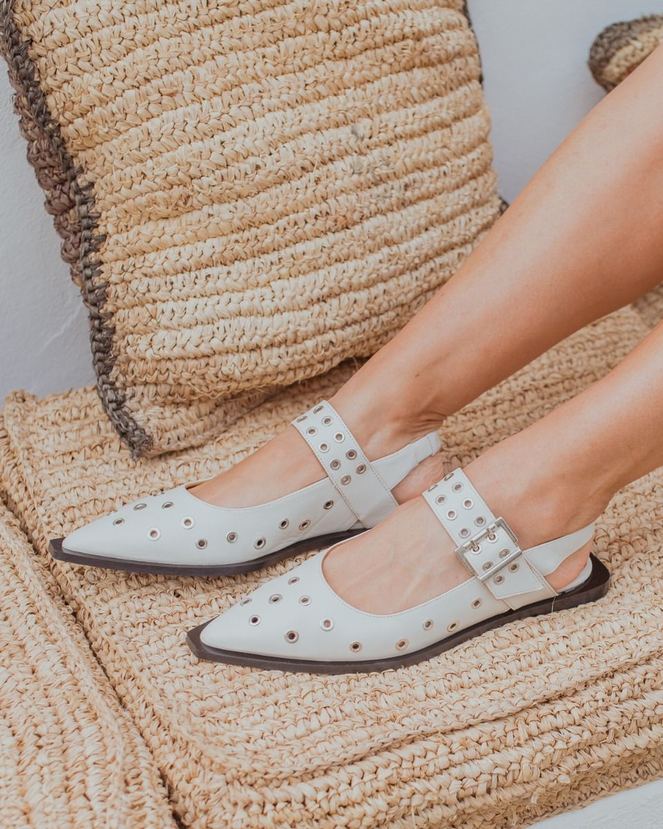 Casandra Off-White Damessandalen