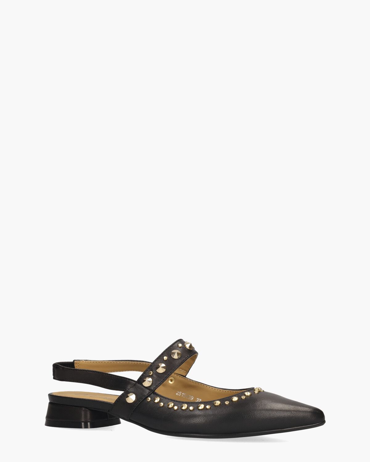 Walline Zwart Dames Slingbackloafers