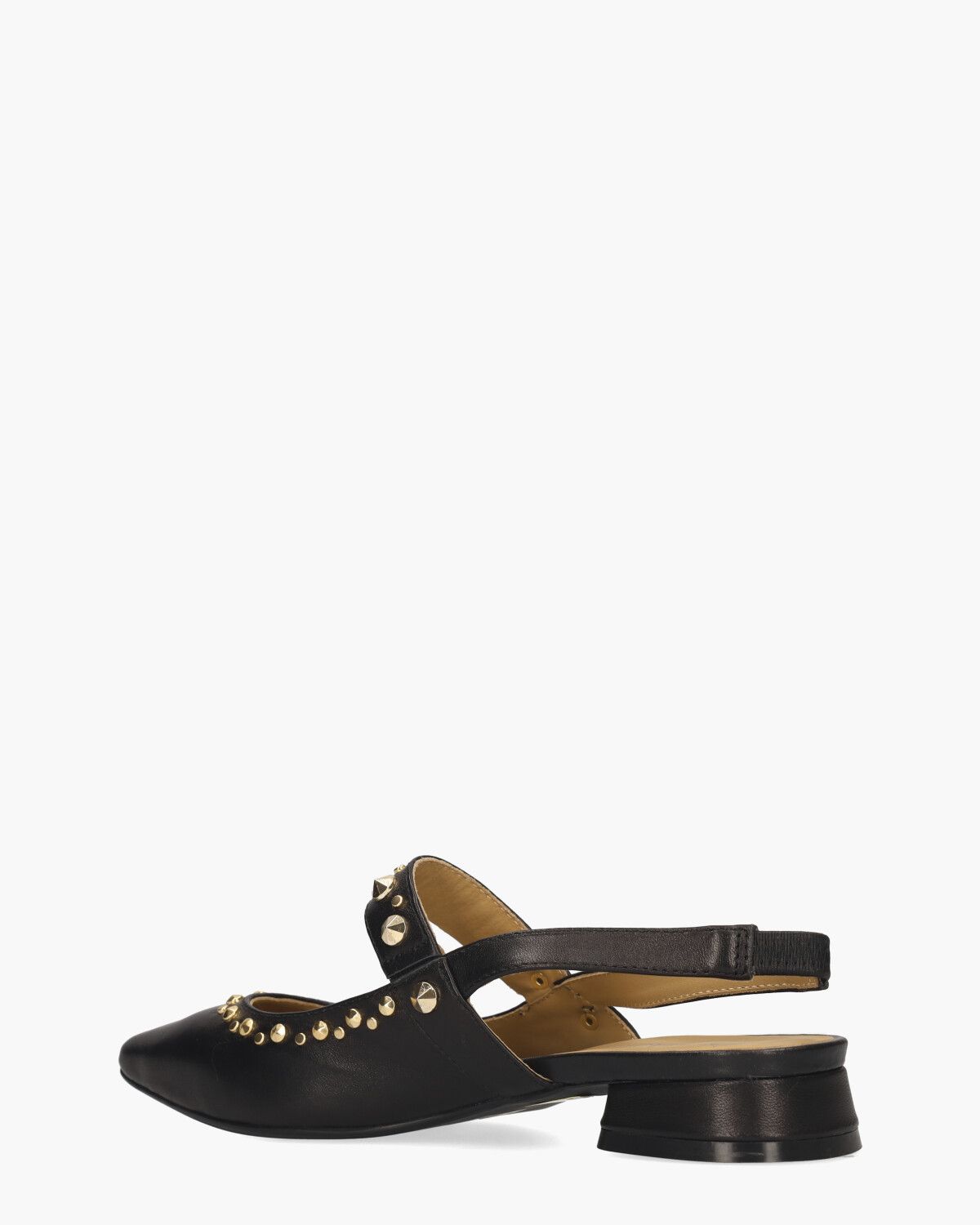 Walline Zwart Dames Slingbackloafers