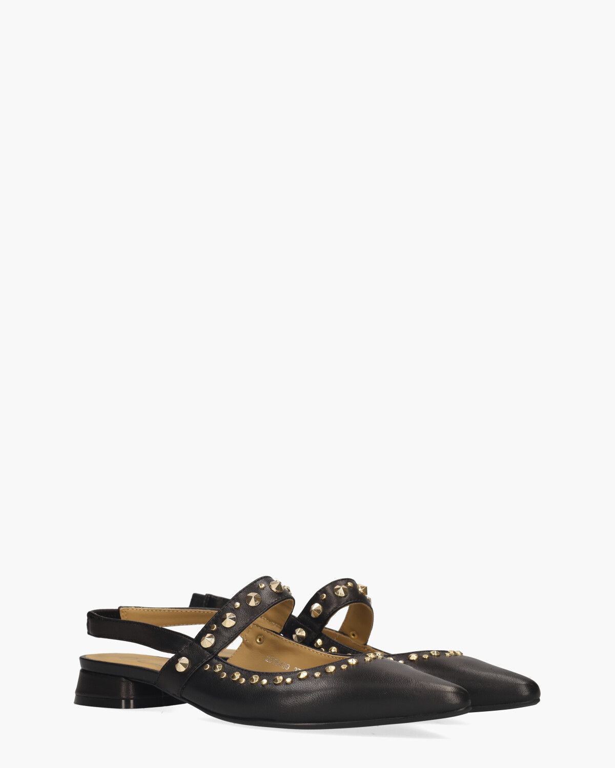 Walline Zwart Dames Slingbackloafers