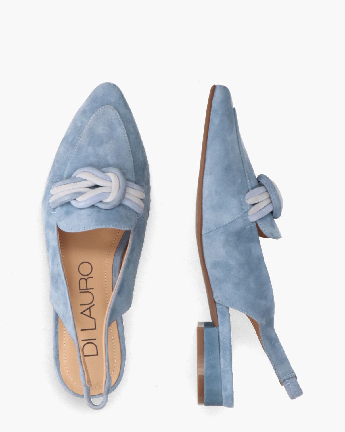 Teunice Lichtblauw Dames Slingbackloafers