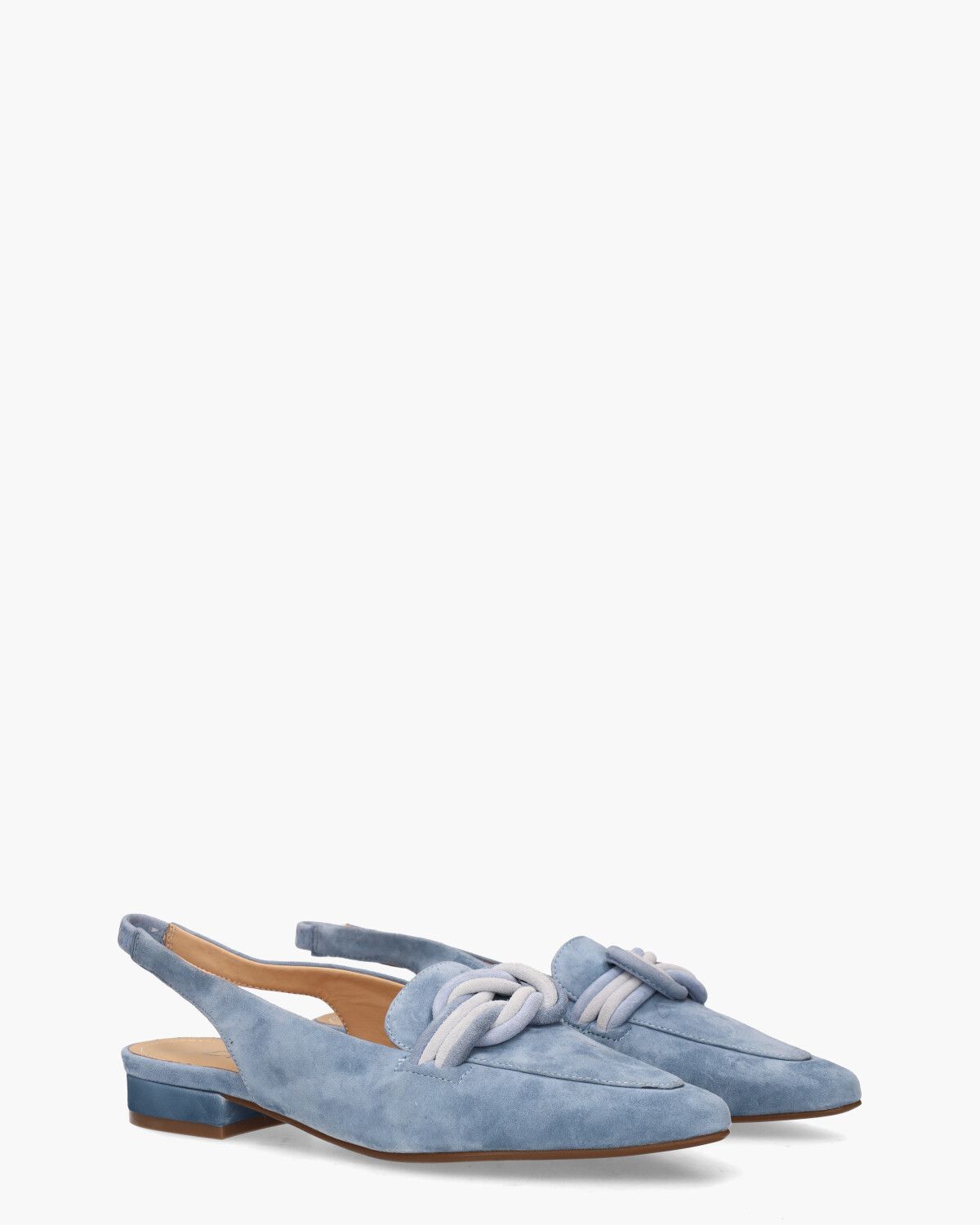 Teunice Lichtblauw Dames Slingbackloafers
