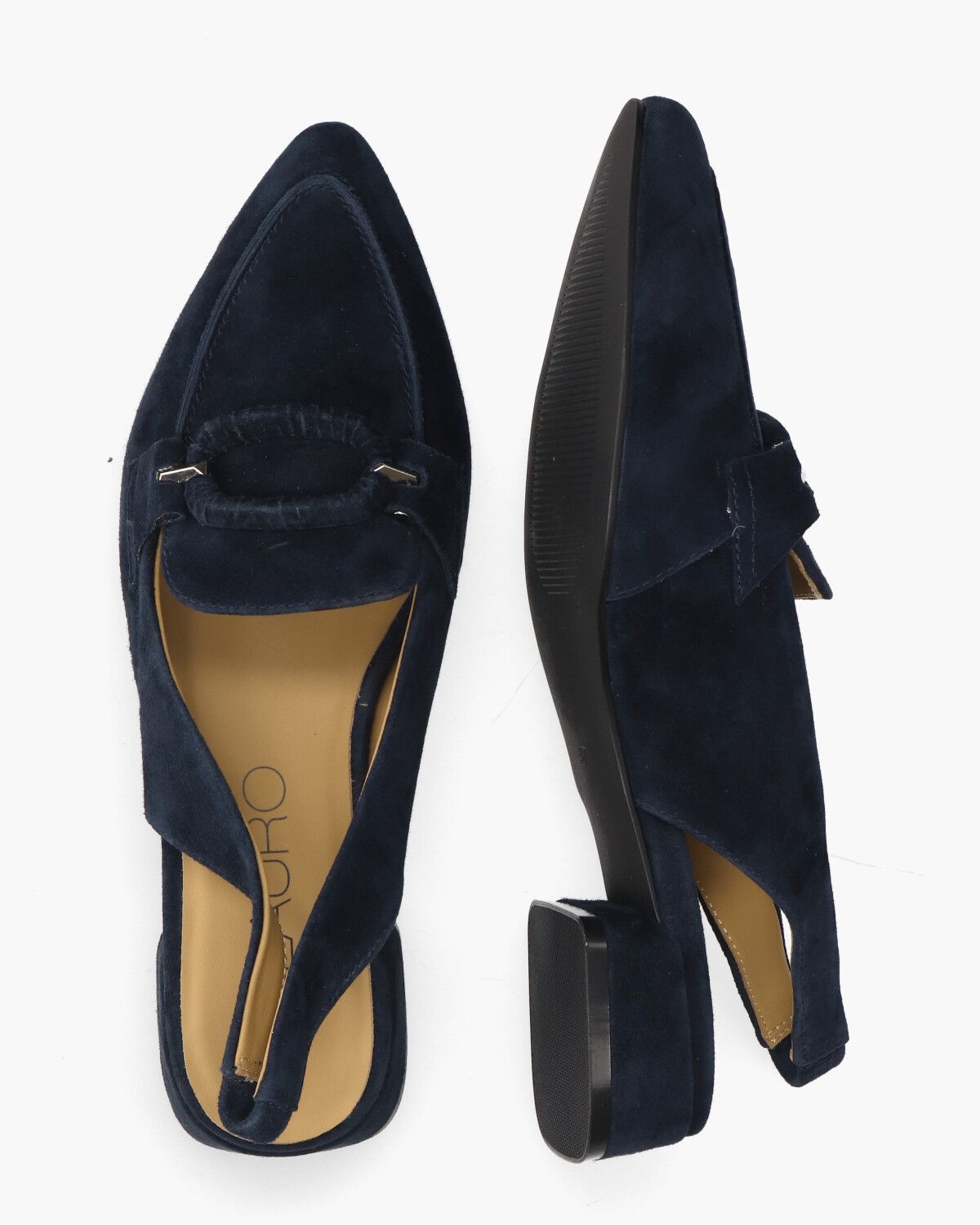 Wasima Donkerblauw Dames Slingbackloafers