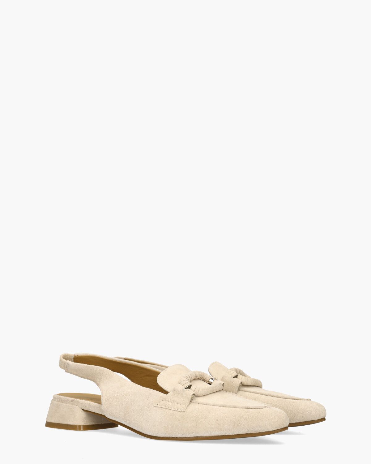 Wasima Off-White Dames Slingbackloafers