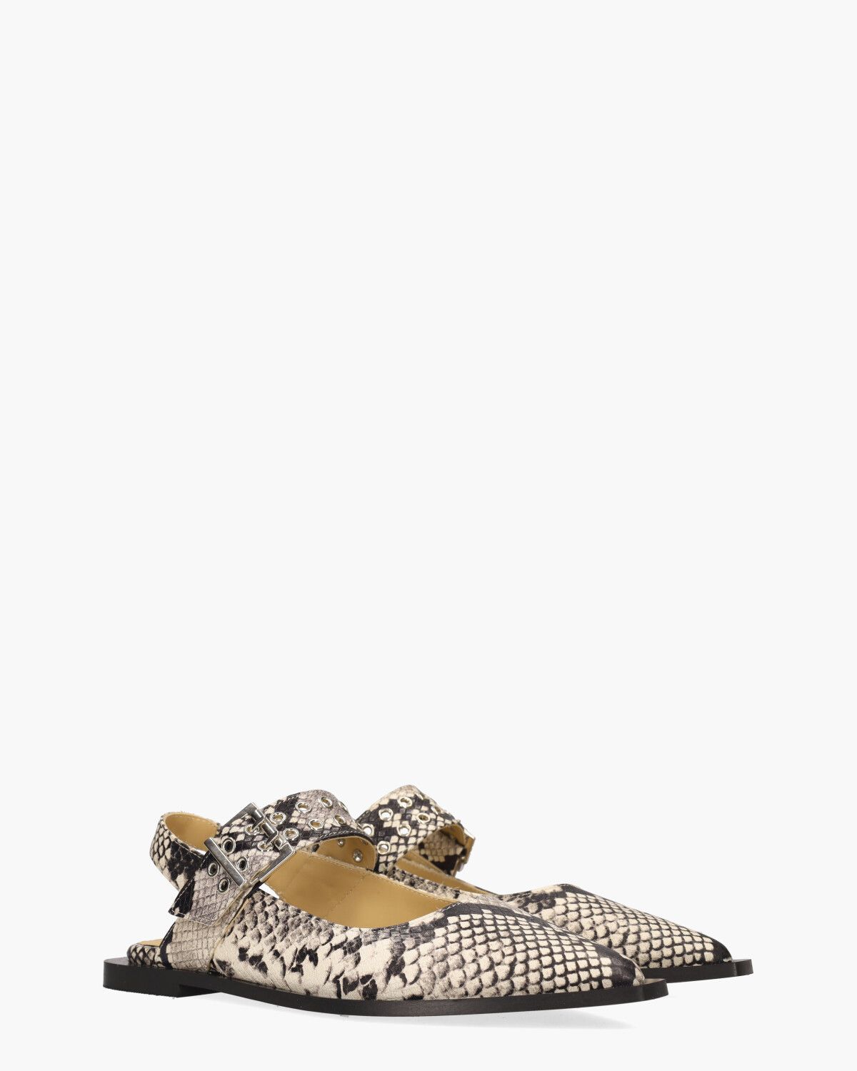 Lella Beige/Zwart Damessandalen
