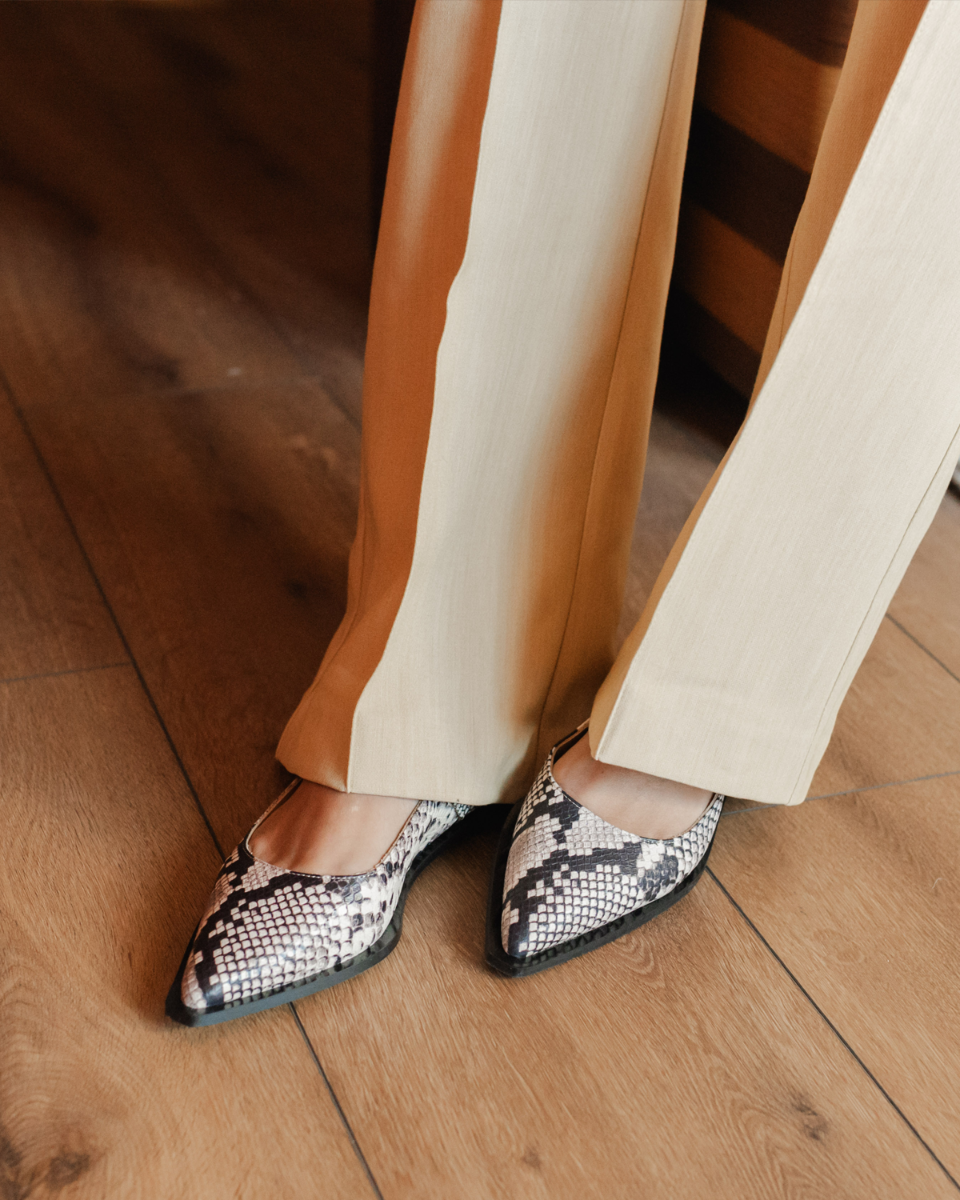 Lella Beige/Zwart Damessandalen