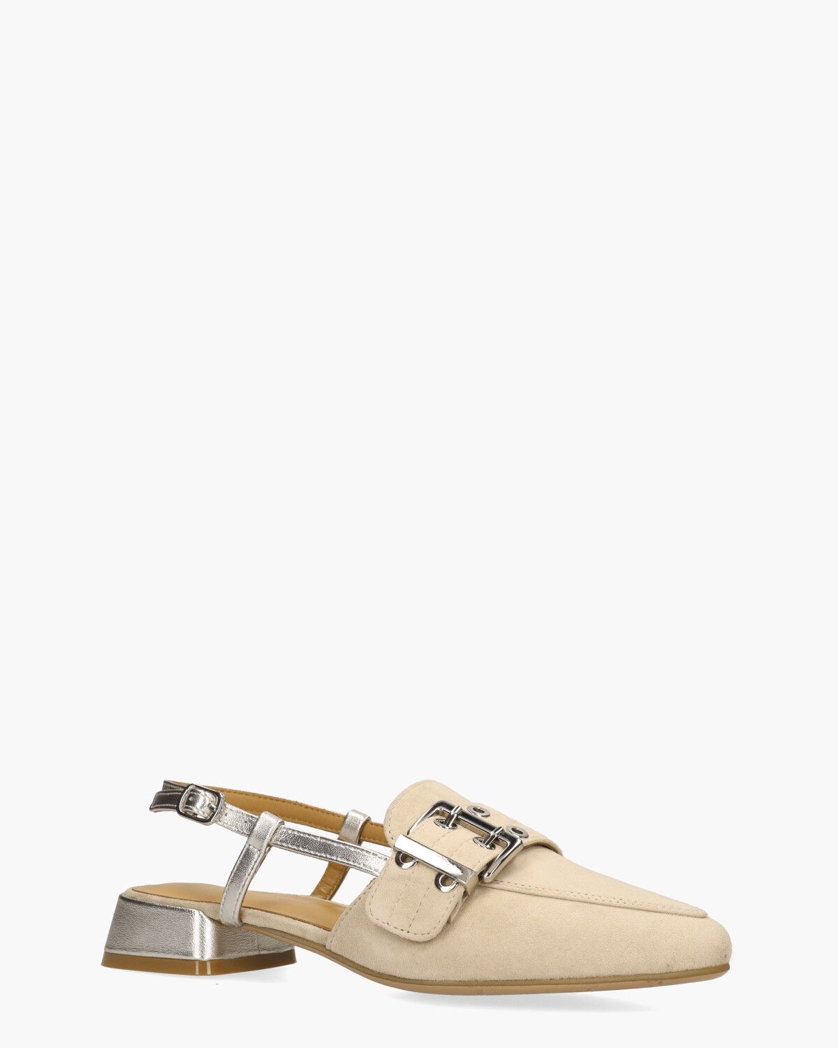 Gaia-Ma Ecru/Goud Dames Slingbackpumps