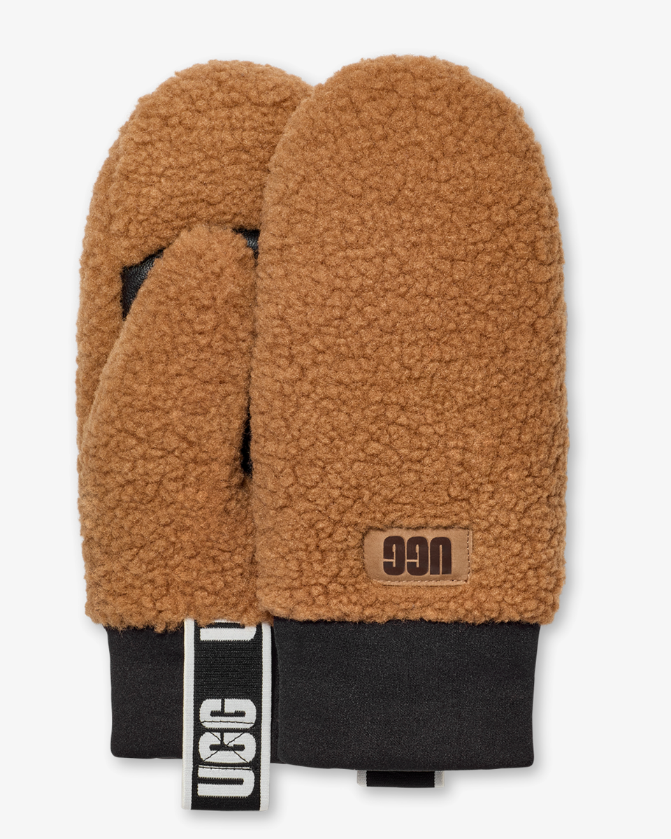 Sherpa Mitten Logo Tape Chestnut Dameshandschoenen