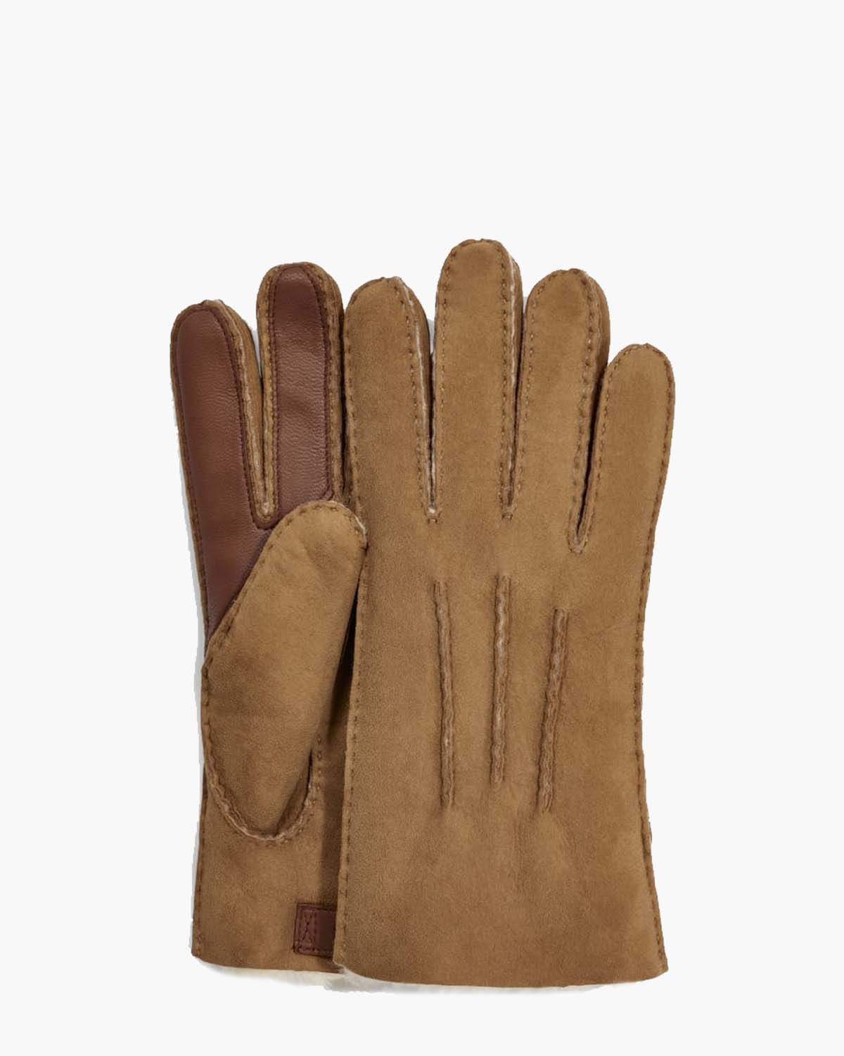 Contrast Sheepskin Tech Glove Chestnut Herenhandschoenen