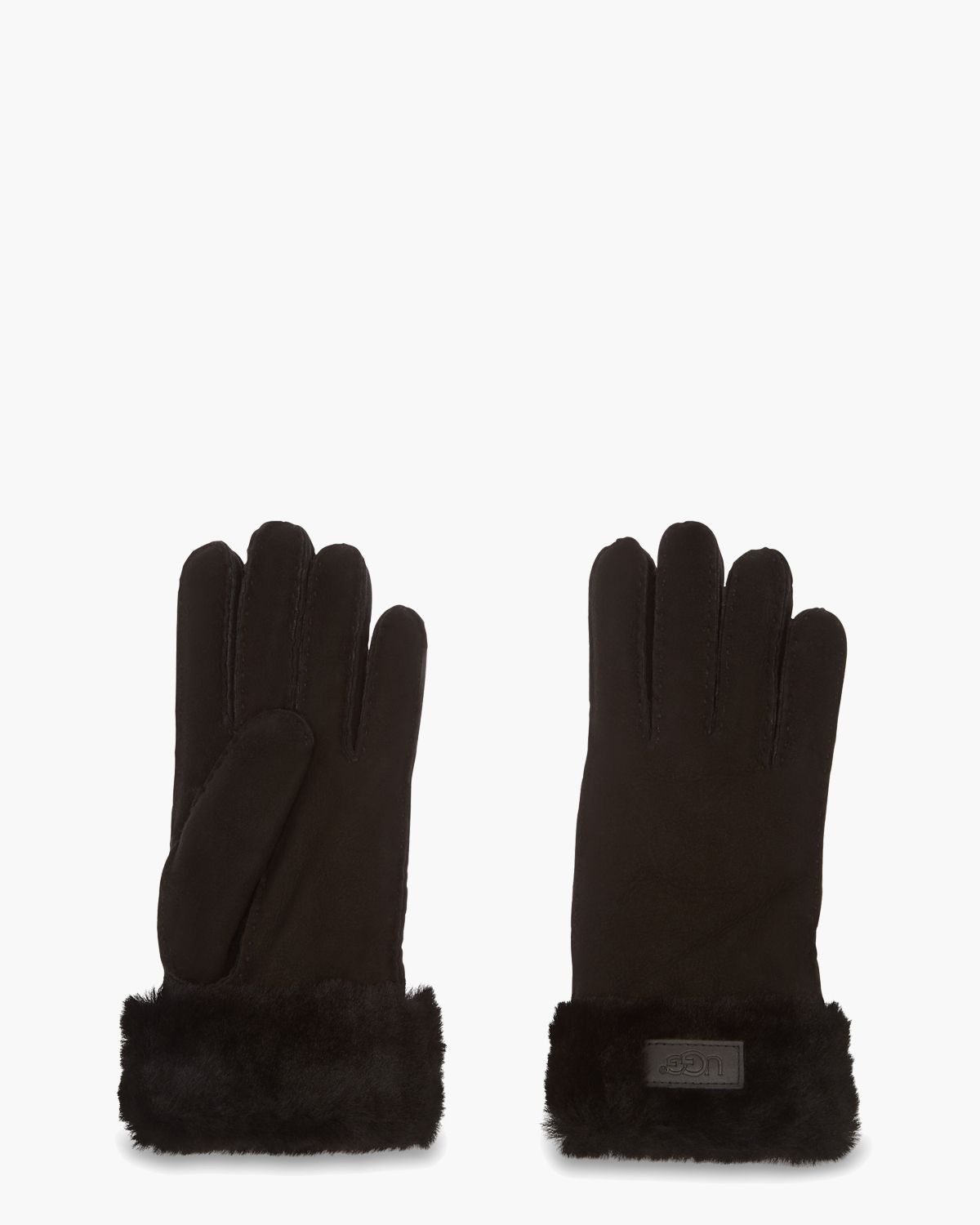 Turn Cuff Glove Zwart Dameshandschoenen
